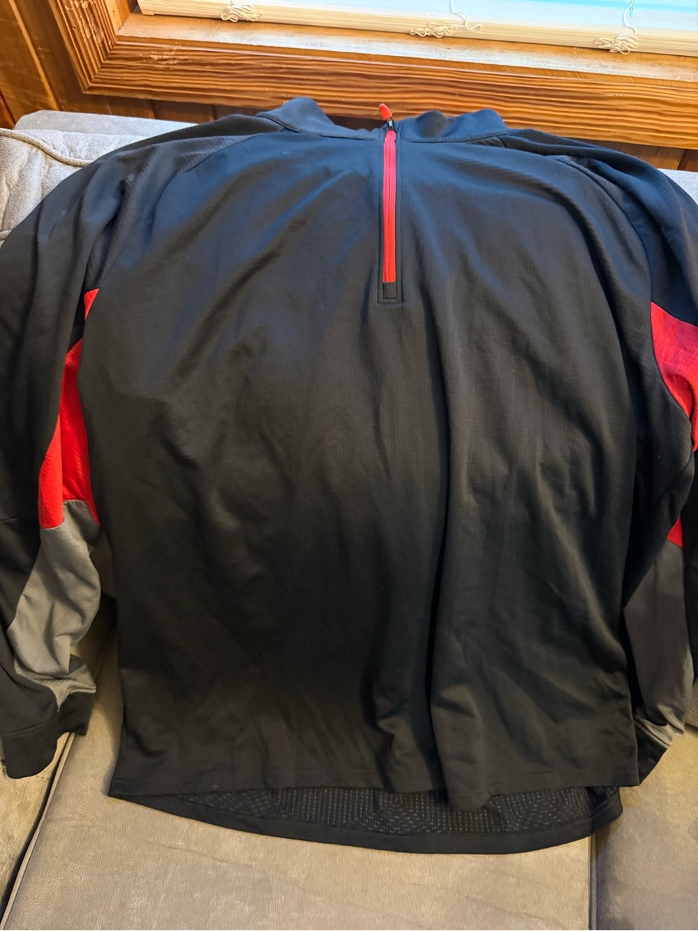 Under Armour Black Performance Quarter-Zip Jacket with Red Accents
